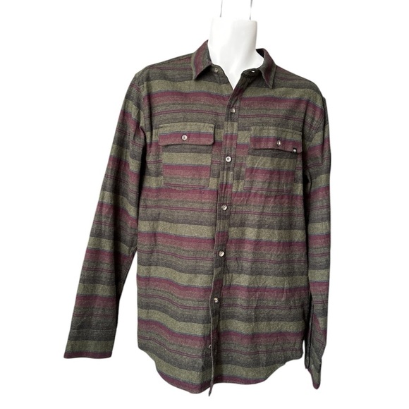 NWT, DRAVUS Malachi Woven Stripe Cotton Button Down, Large - Picture 3 of 10